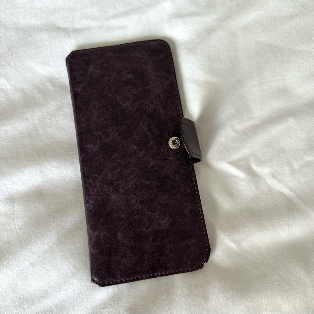 Purple faux leather wallet/cardholder